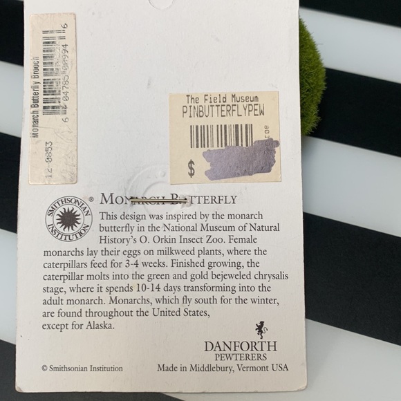 Vintage Pewter Butterfly Pin - Picture 3 of 3